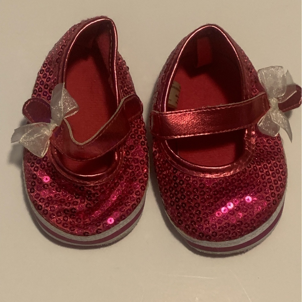 Stepping Stones Magenta Sequin Infant Shoes size 9-12 Months